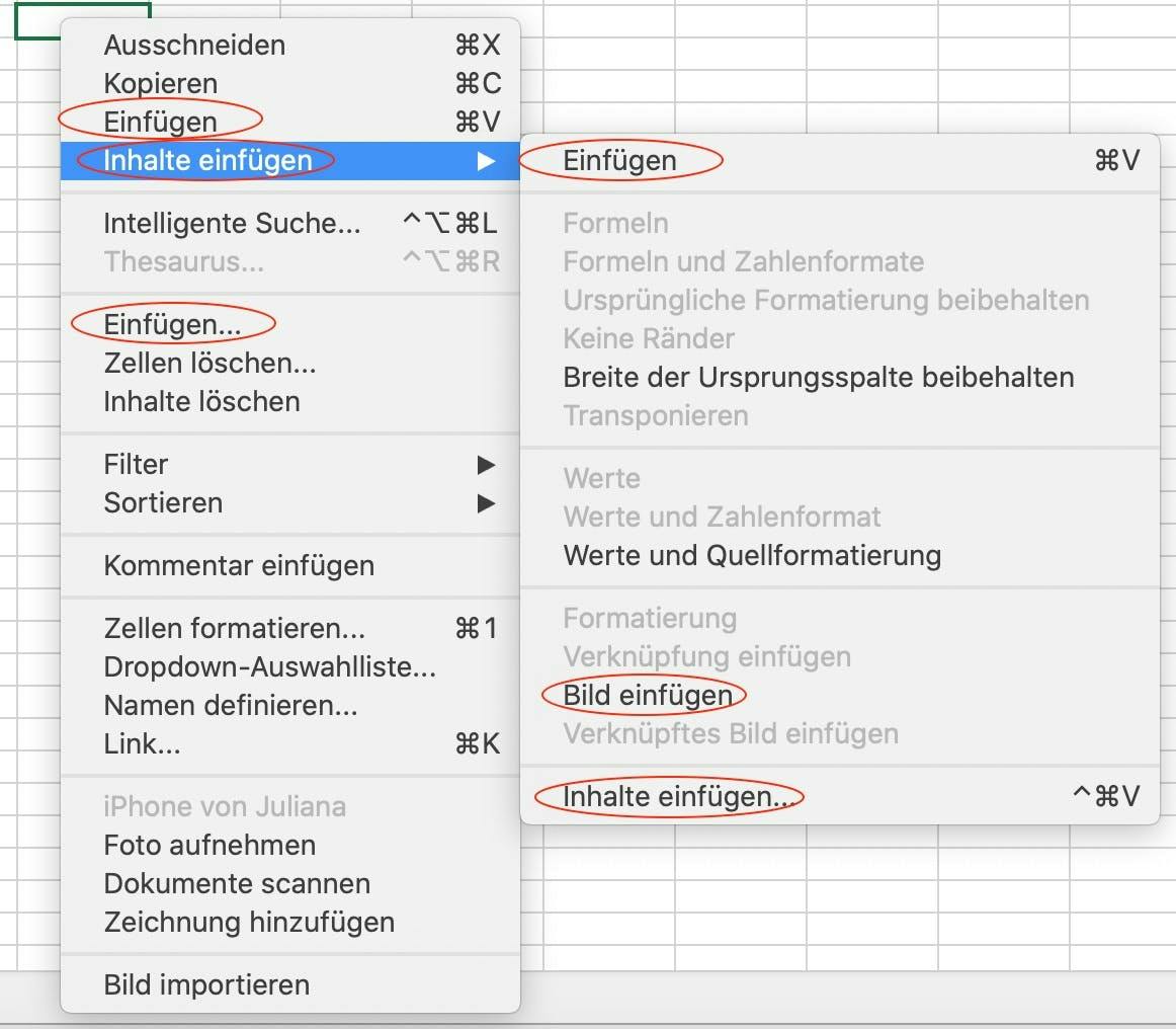 UX Writing: Beispiel Excel